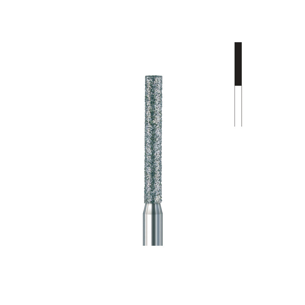 Fraise diamant 837L.FG 016 grains moyens cylindre bout plat long