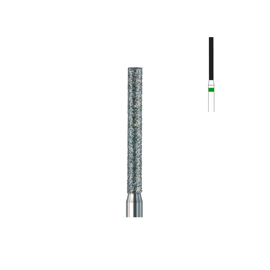 Fraise diamant 842.FG 012 gros grains cylindre bout plat