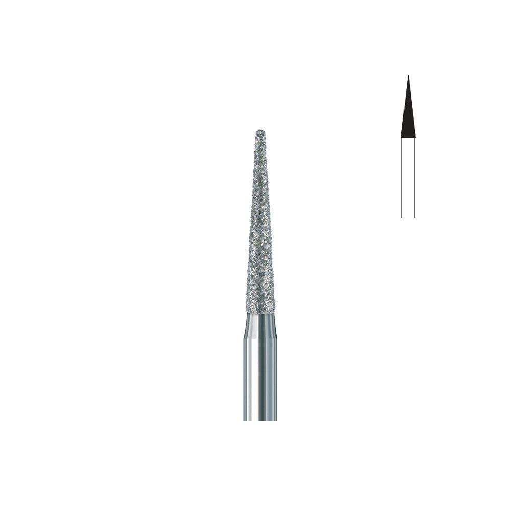 Fraise diamant 858.FG 018 grains moyens cône bout pointu
