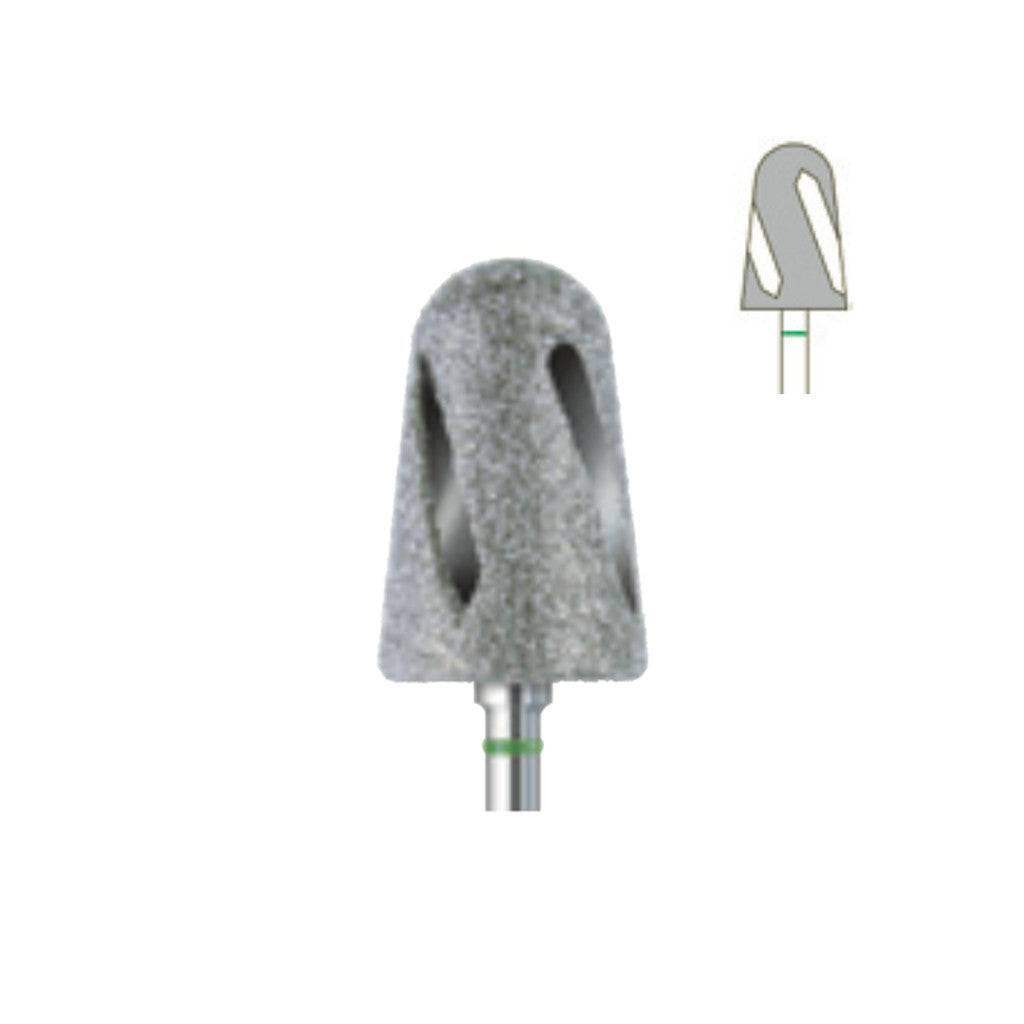 Fraise diamant DT6854R-095 gros grains cône bout arrondi