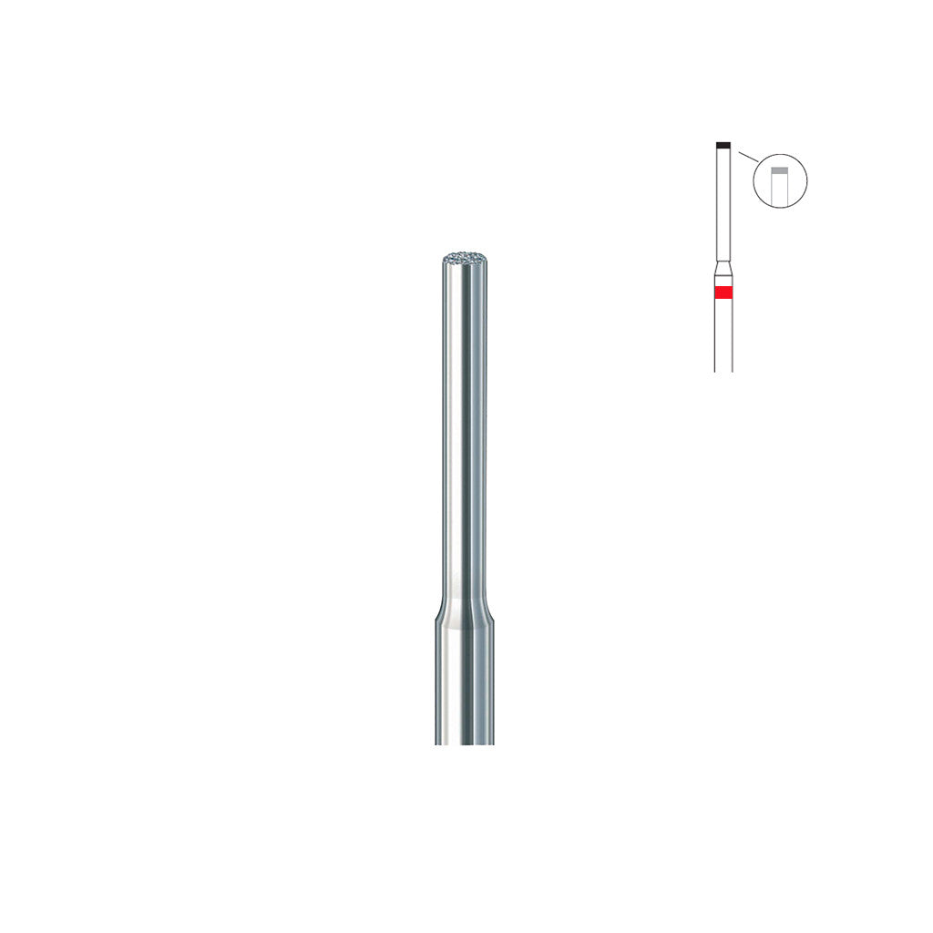 Fraise diamant F839.FG 012 grains fin cylindre coupe frontale