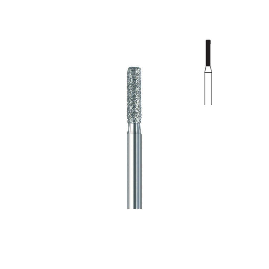Fraise diamant 836KR 008 FG grains moyens cylindre bord arrondi