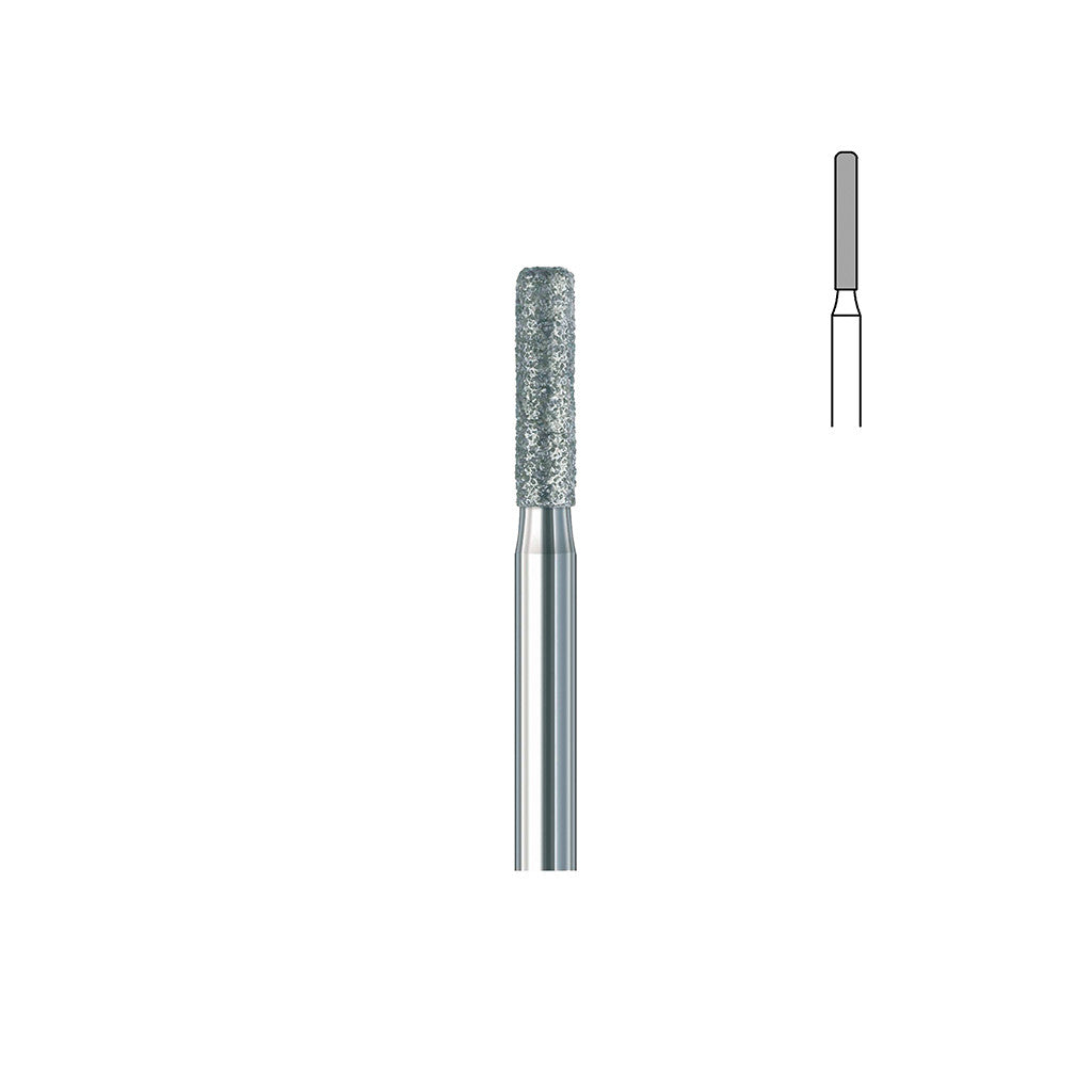 Fraise diamant 837KR 012 FG grains moyens cylindre bord arrondi