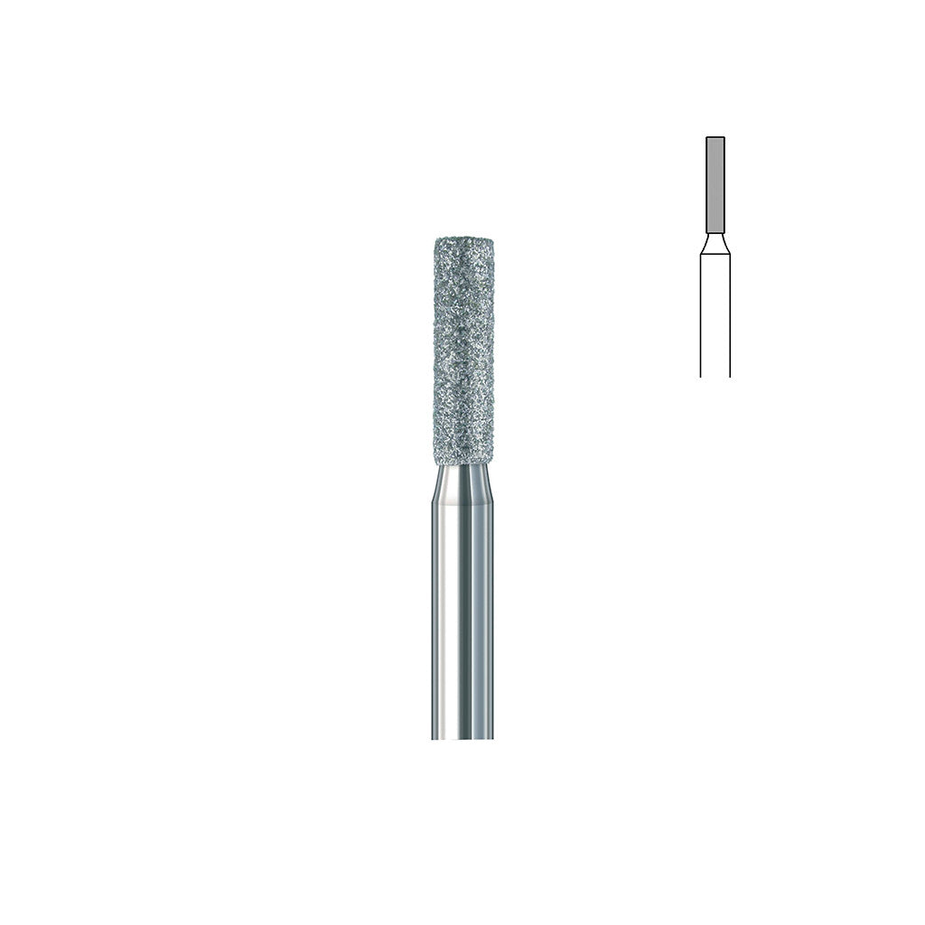 Fraise diamant 837 014 PM grain moyen cylindre bout plat