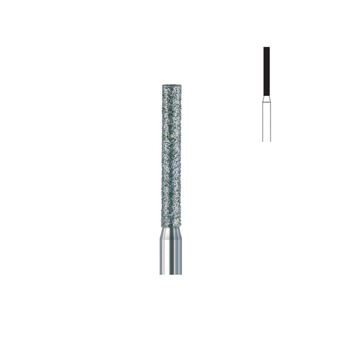Fraise diamant 837L.FG 012 grains moyens cylindre bout plat long