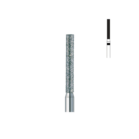 Fraise diamant 837L.FG 014 super gros grains cylindre bout plat long