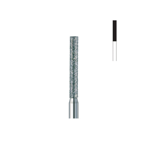 Fraise diamant 837L.FG 018 grains moyens cylindre bout plat long