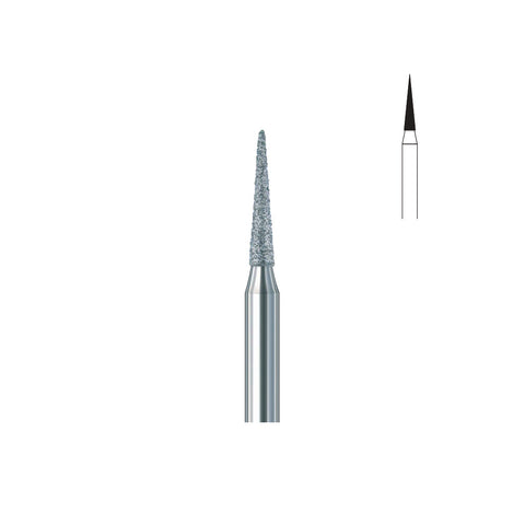 Fraise diamant 852.FG 012 grains moyens cône bout pointu