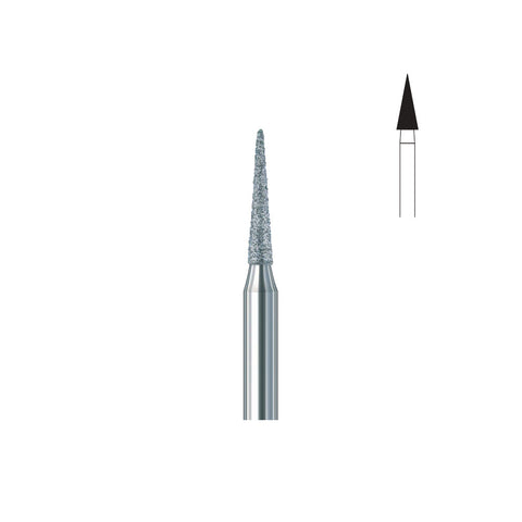 Fraise diamant 852.FG 023 grains moyens cône bout pointu