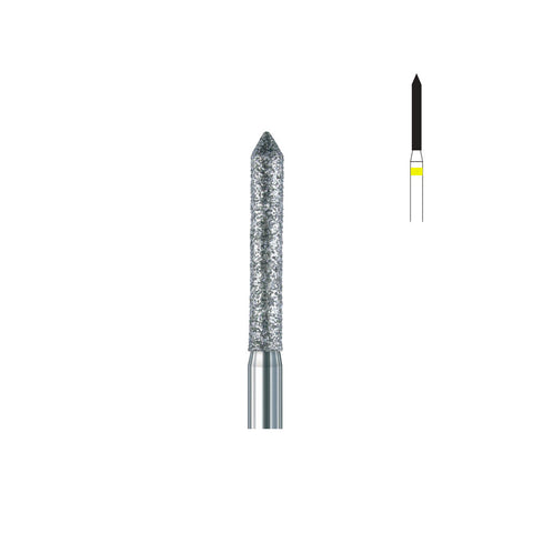 Fraise diamant 886.FG 012 extra fins cylindre bout pointu