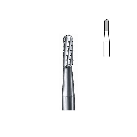 Fraise carbure 31R 018 moyenne avec taille transversale PM cylindre bout arrondi