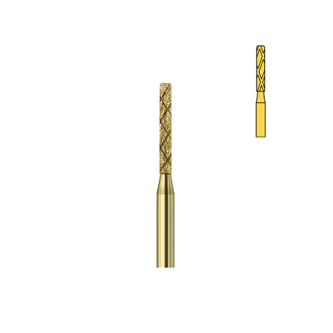 Fraise diamant CD25 014 FG grains moyens cylindre long bord arrondi