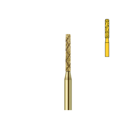 Fraise diamant CD25 016 FG grains moyens cylindre long bord arrondi