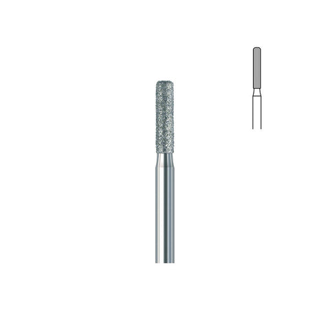 Fraise diamant 837KR 014 FG grains moyens cylindre bord arrondi