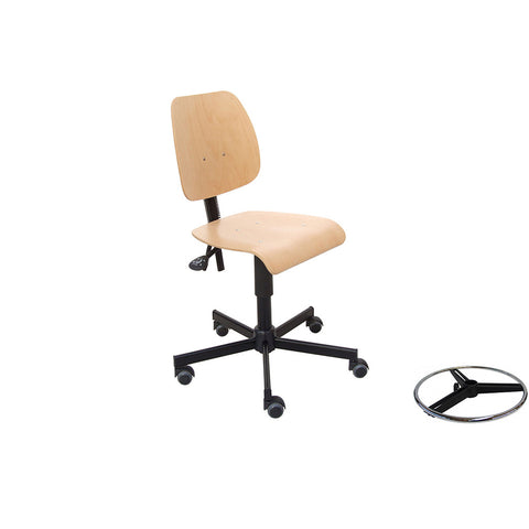 Siège bois ergonomique Optima H4 RP2 asynchrone 620 à 810 mm
