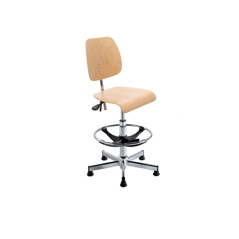 Siège bois Optima H2 asynchrone chromé 450 à 640 mm finition chromé